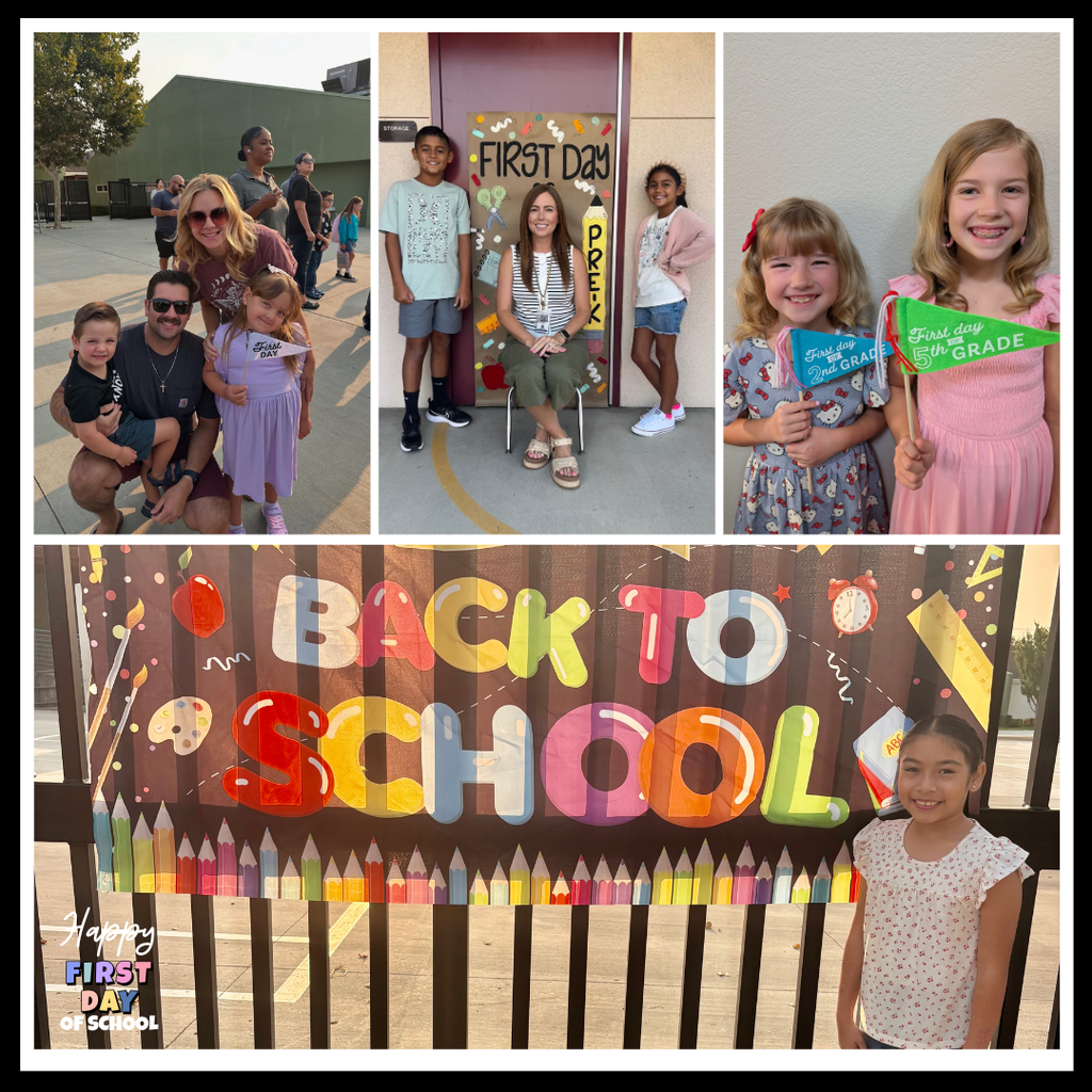 Smiling students, Happy First Day of School