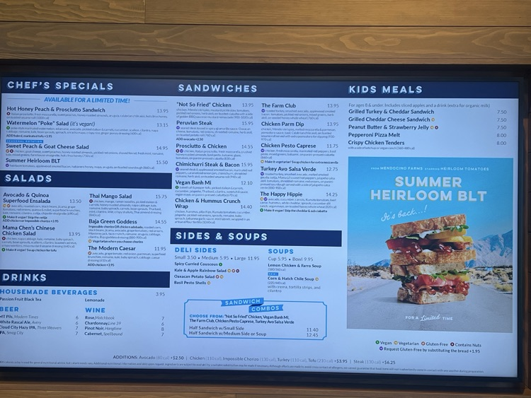 Here is their menu and the kids are eating their chicken tenders here 