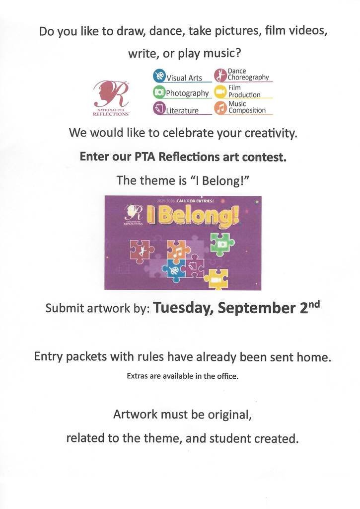 PTA Reflections Art Contest