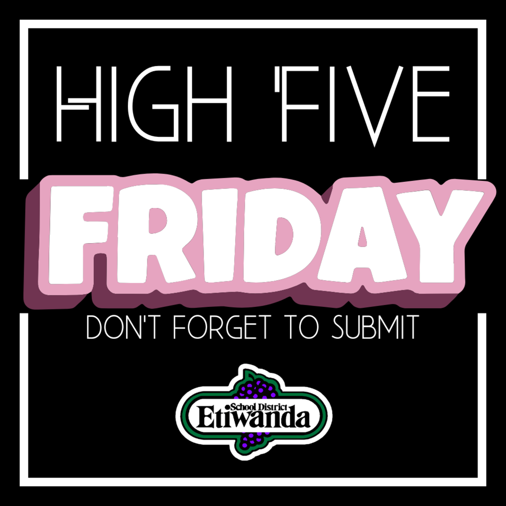 Text: High Five Friday