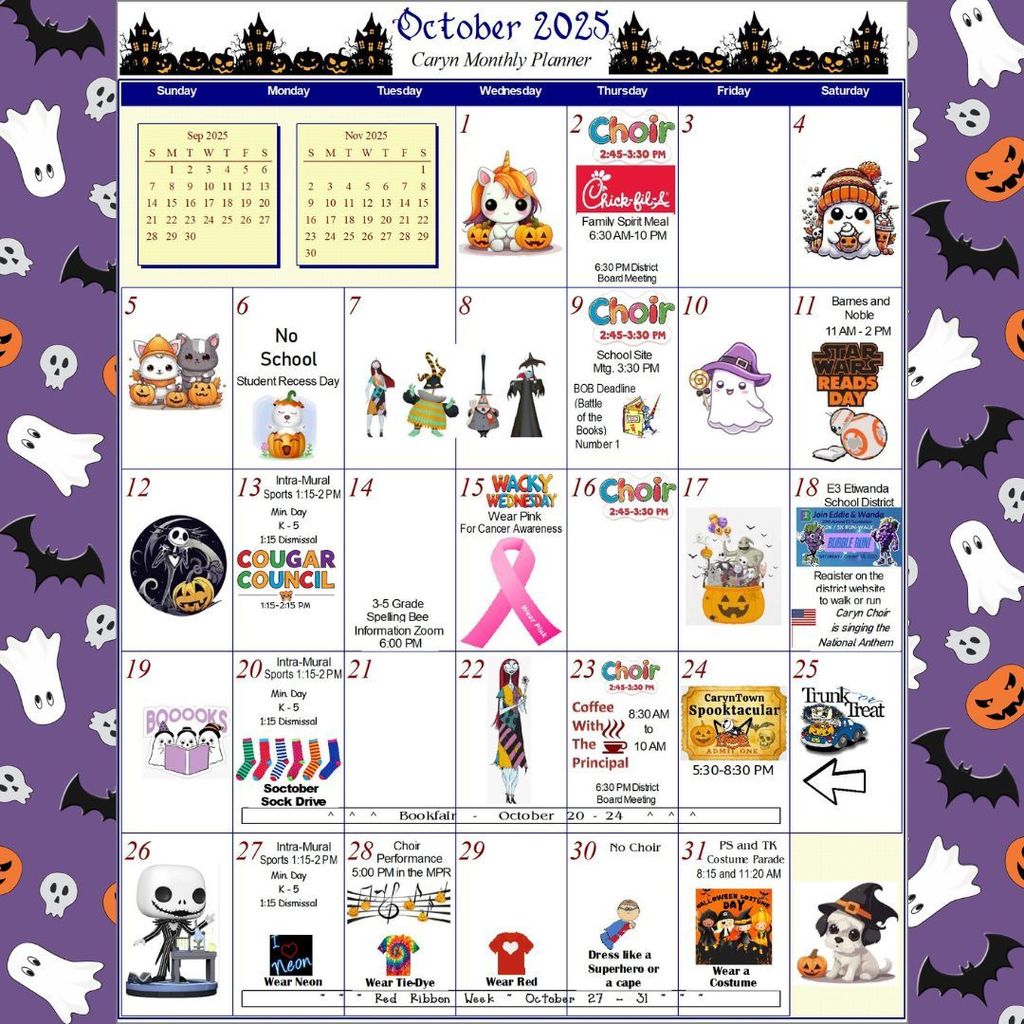 October Calendar