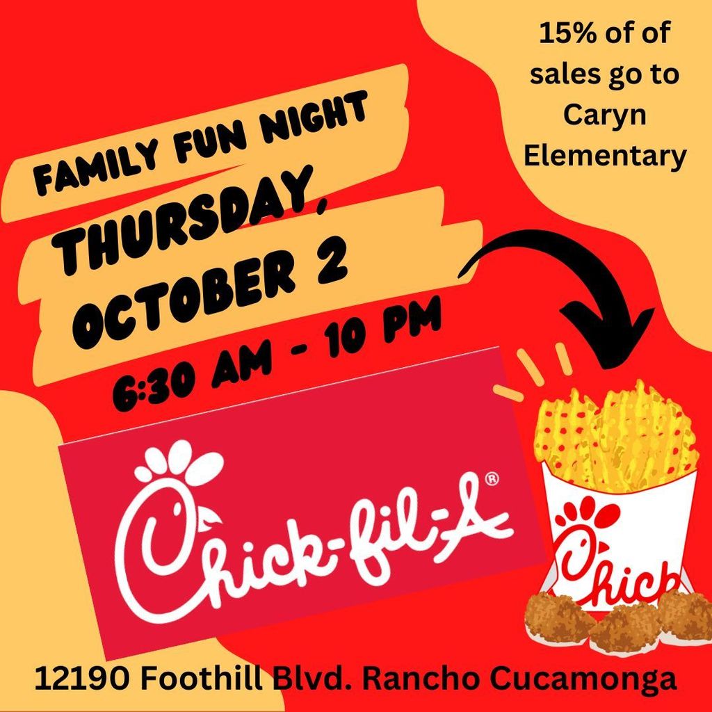 Chick Fil A Family Fundraiser 