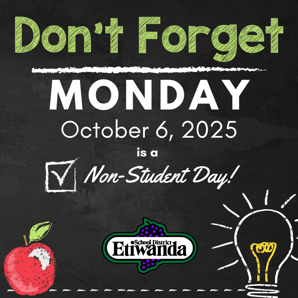 Reminder: There will be NO SCHOOL on Monday, October 6. All school offices will also be closed.