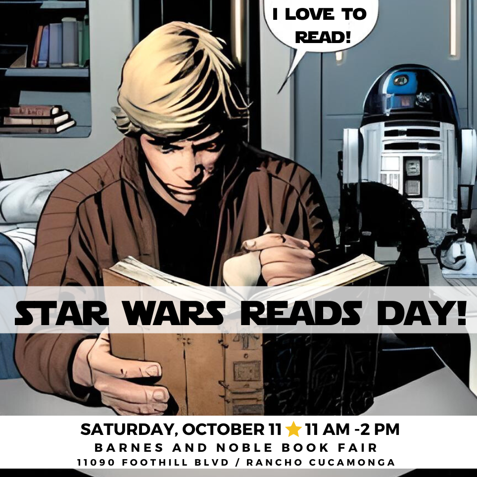 Text: I love to read Image: star wars characters reading