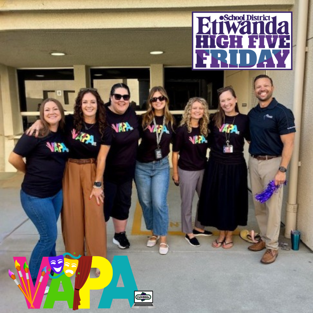 Etiwanda High Five, VAPA Image: 7 adults wearing black shirts