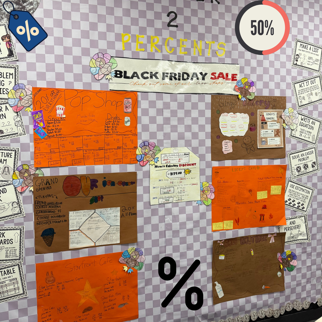 Text: Math concepts on the wall Image: math posters