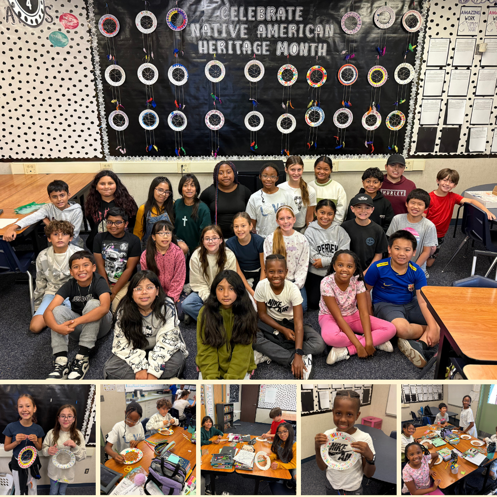 No text Images: students smiling and holding dream catchers