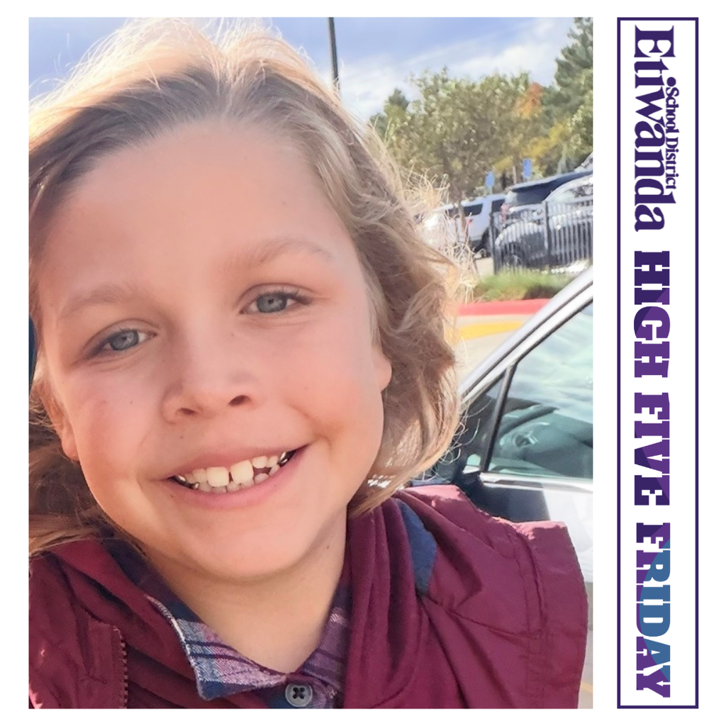 Text: Etiwanda school district Image: smiling boy in a red shirt