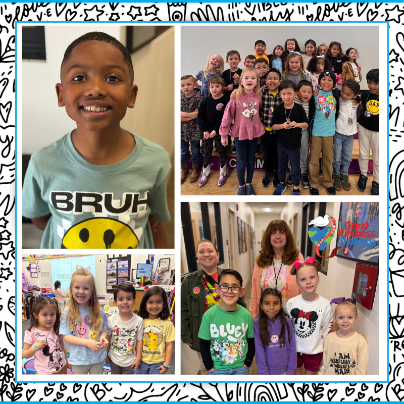 Text: Great Kindness Challenge Image: smiling students