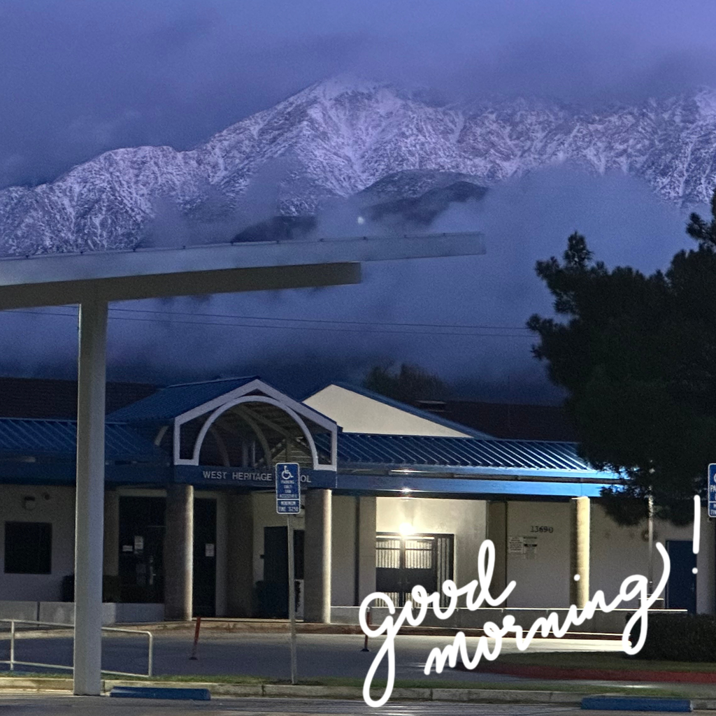 Text: Good Monring Image: snowy mountains