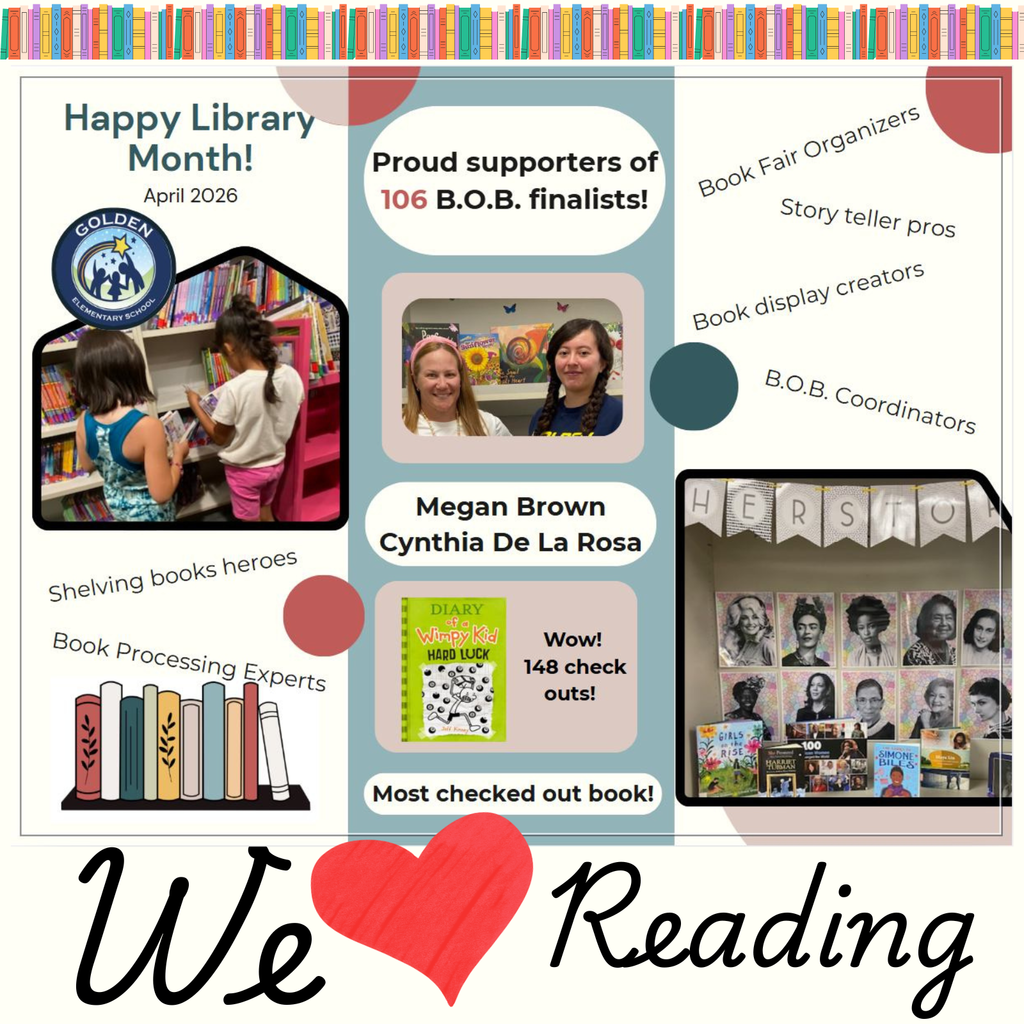 Image: Etiwanda Libraries, images of students reading and smiling adults