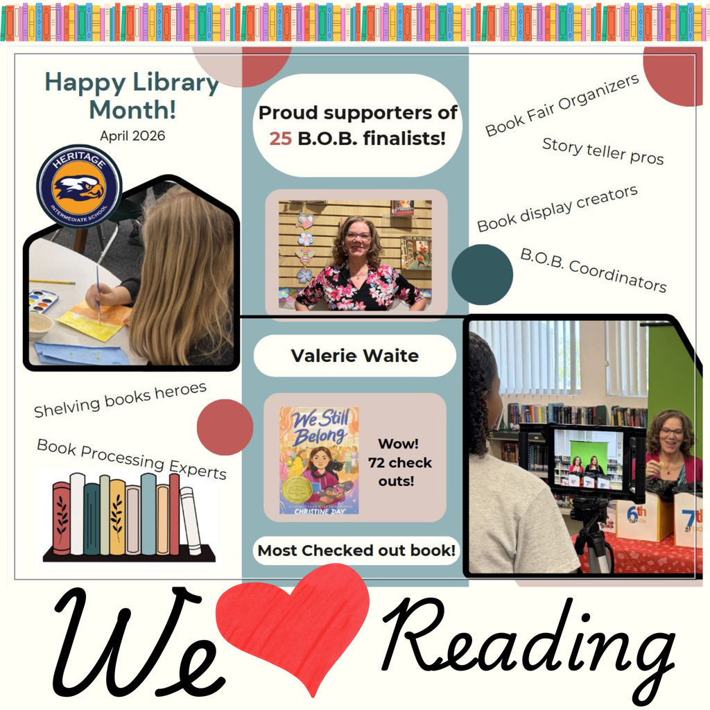 Image: Etiwanda Libraries, images of students reading and smiling adults