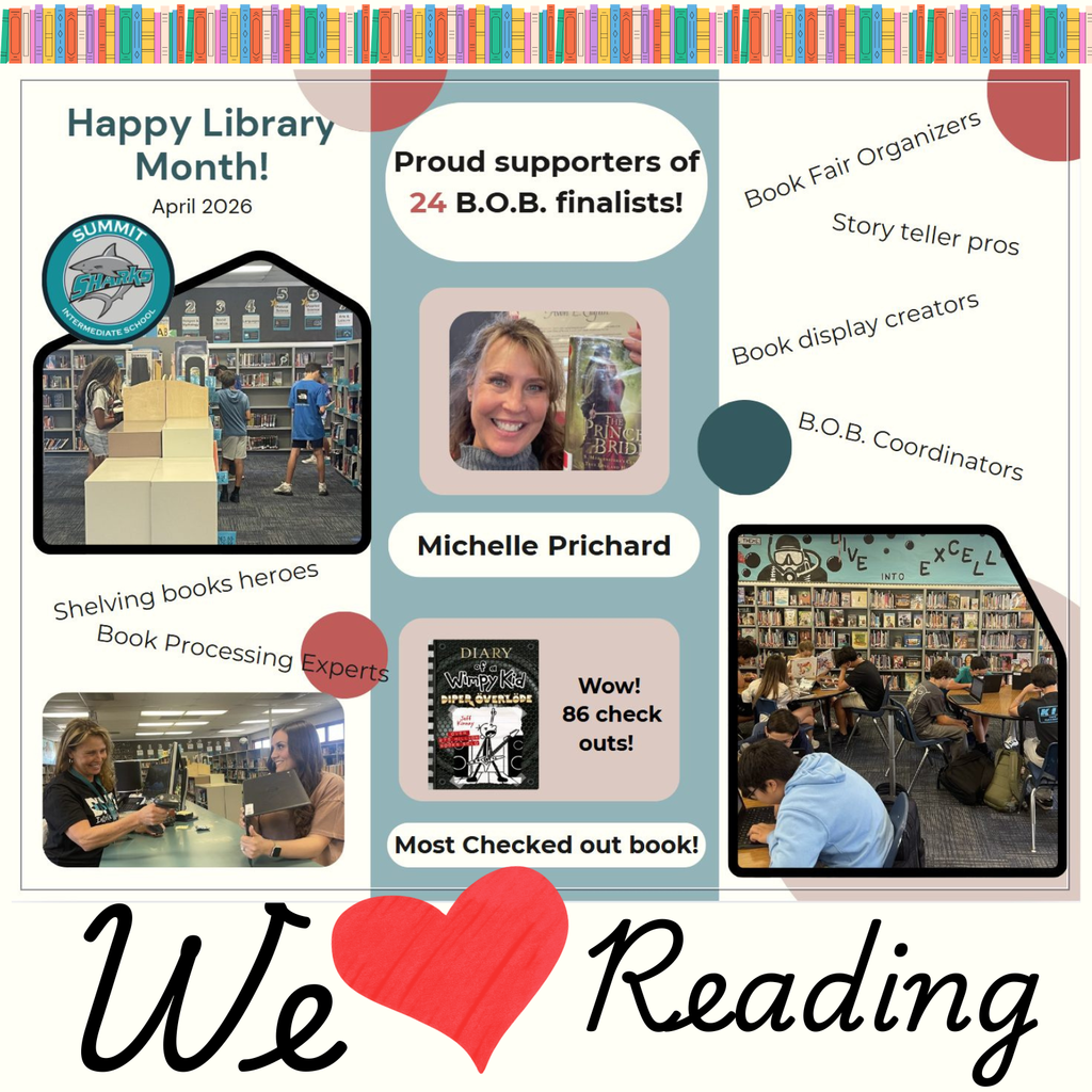 Image: Etiwanda Libraries, images of students reading and smiling adults