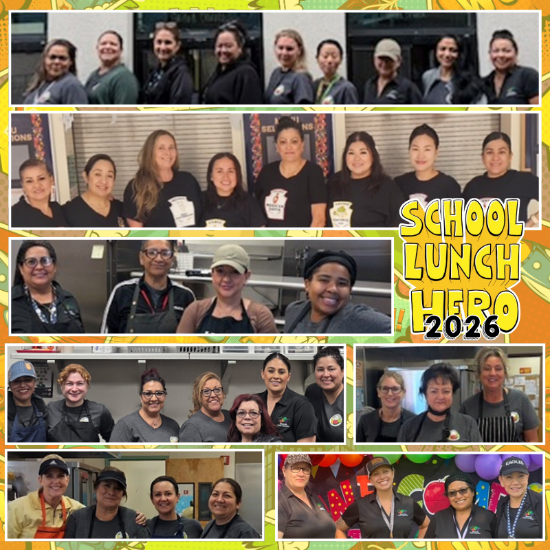 Text: School lunch Hero - Thank you, Amazing Images: carton superheores