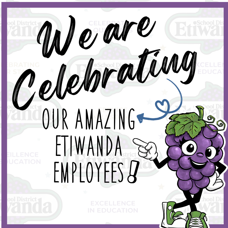 Text: We are celebrating our amazing etiwanda employees - grapes