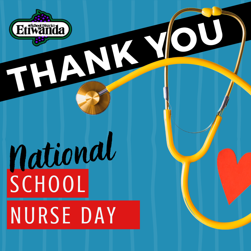 Text: Thank you, National School Nurse Day, Medicine