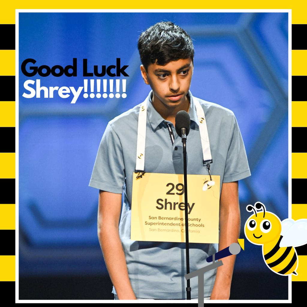Text: Good Luck Shrey Image: Smiling students