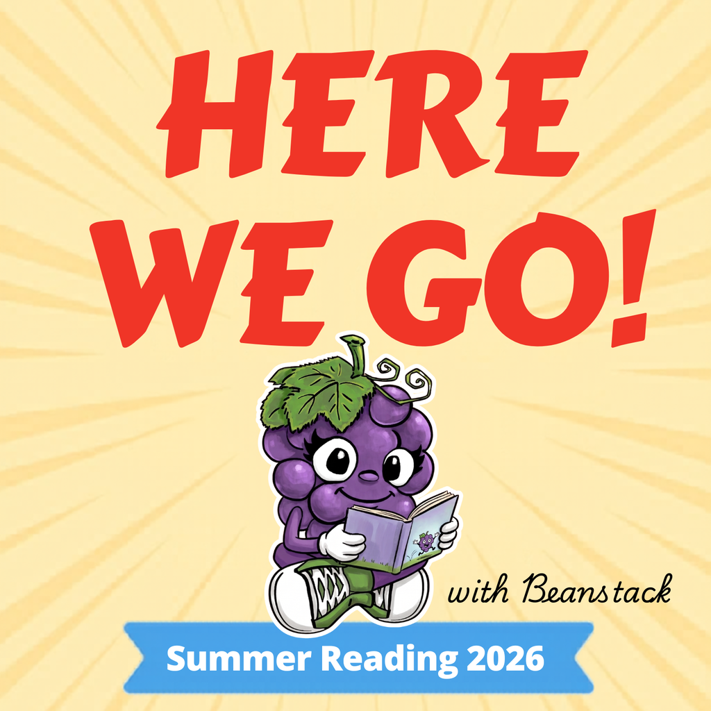 Text:: Here we go, Summer Reading 2026 with BeanStack
