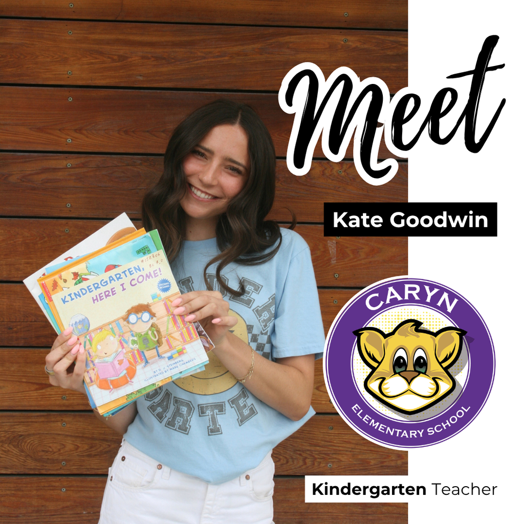 Text Meet Kate Goodwin, Caryn Logo, Kindergarten Teacher