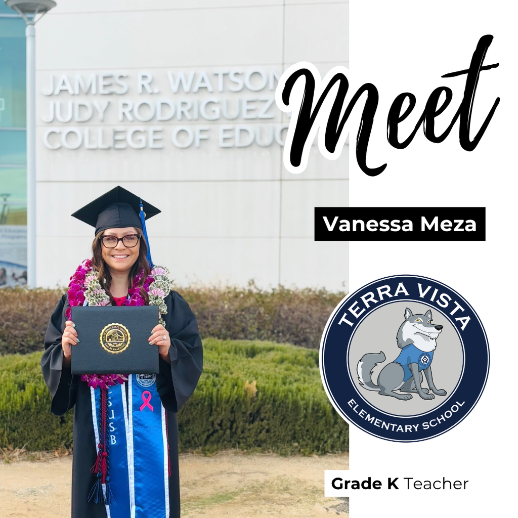 Text: Meet Vanessa Meza, TV, Grade k
