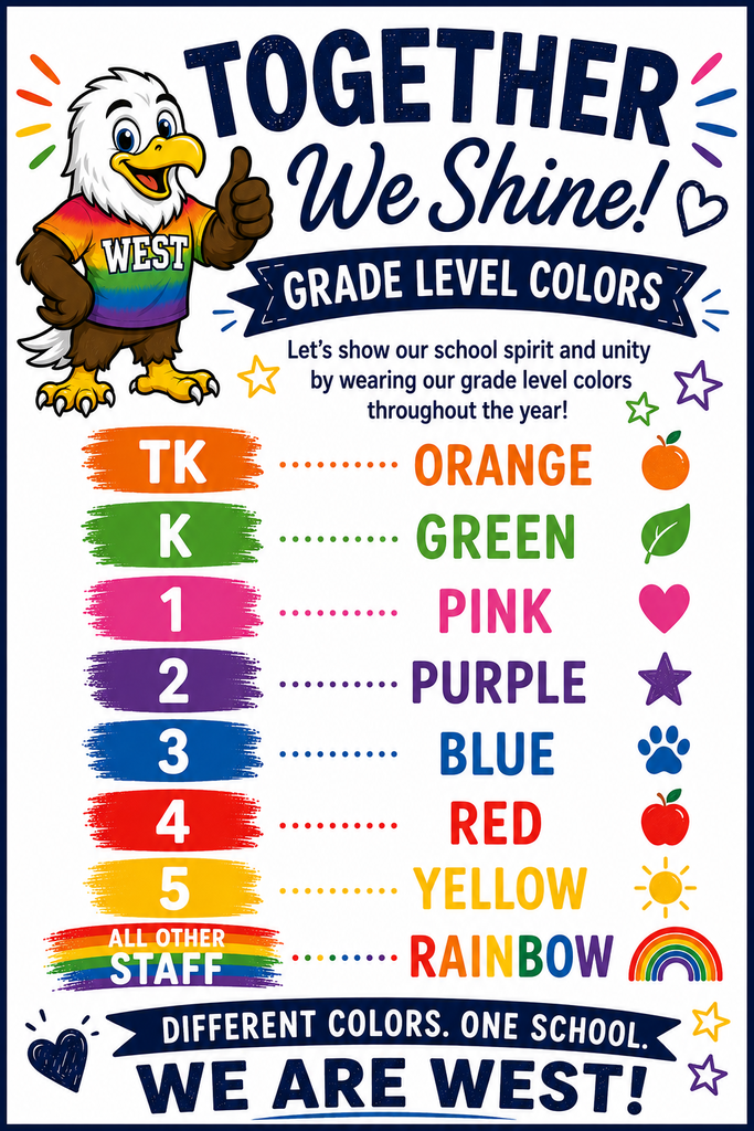 Grade Level Colors Day, August 14