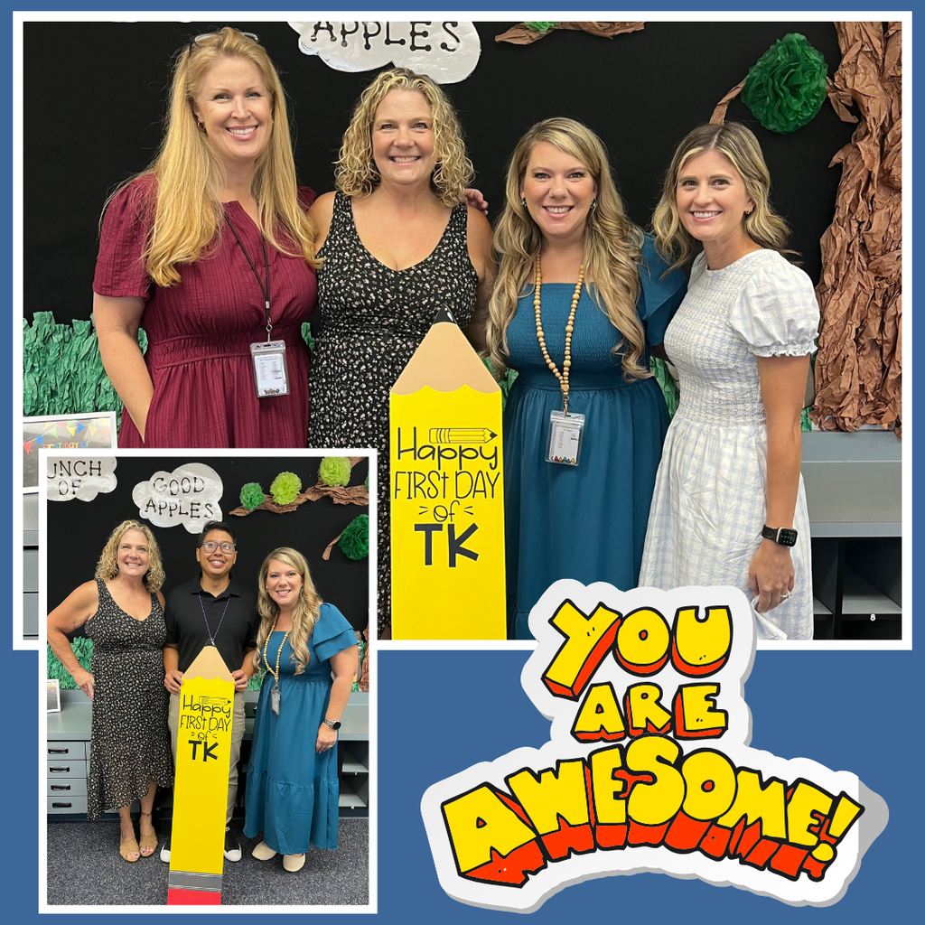 Text: You are awesome Images: six smiling adults