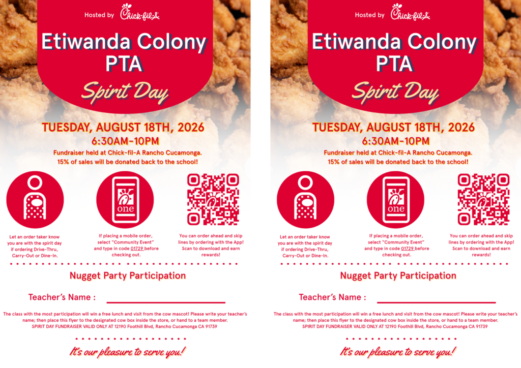 Chick Fil A flyer