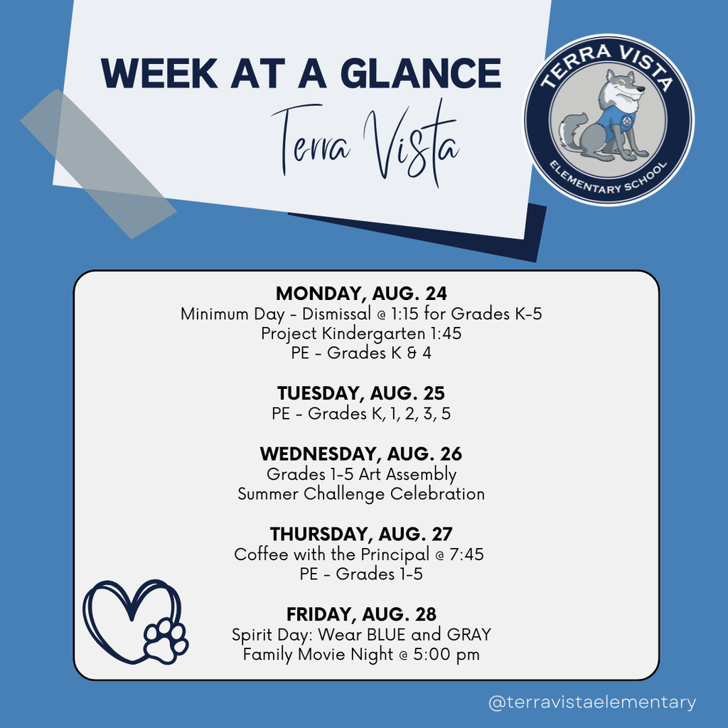 Week at a Glance August 24-28