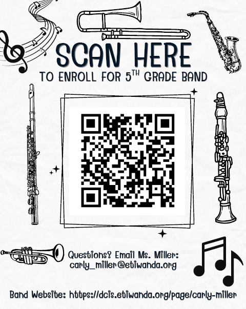5th grade Band interest form QR code