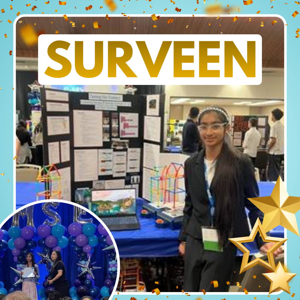 Text Surveen Images: smiling student at science fair