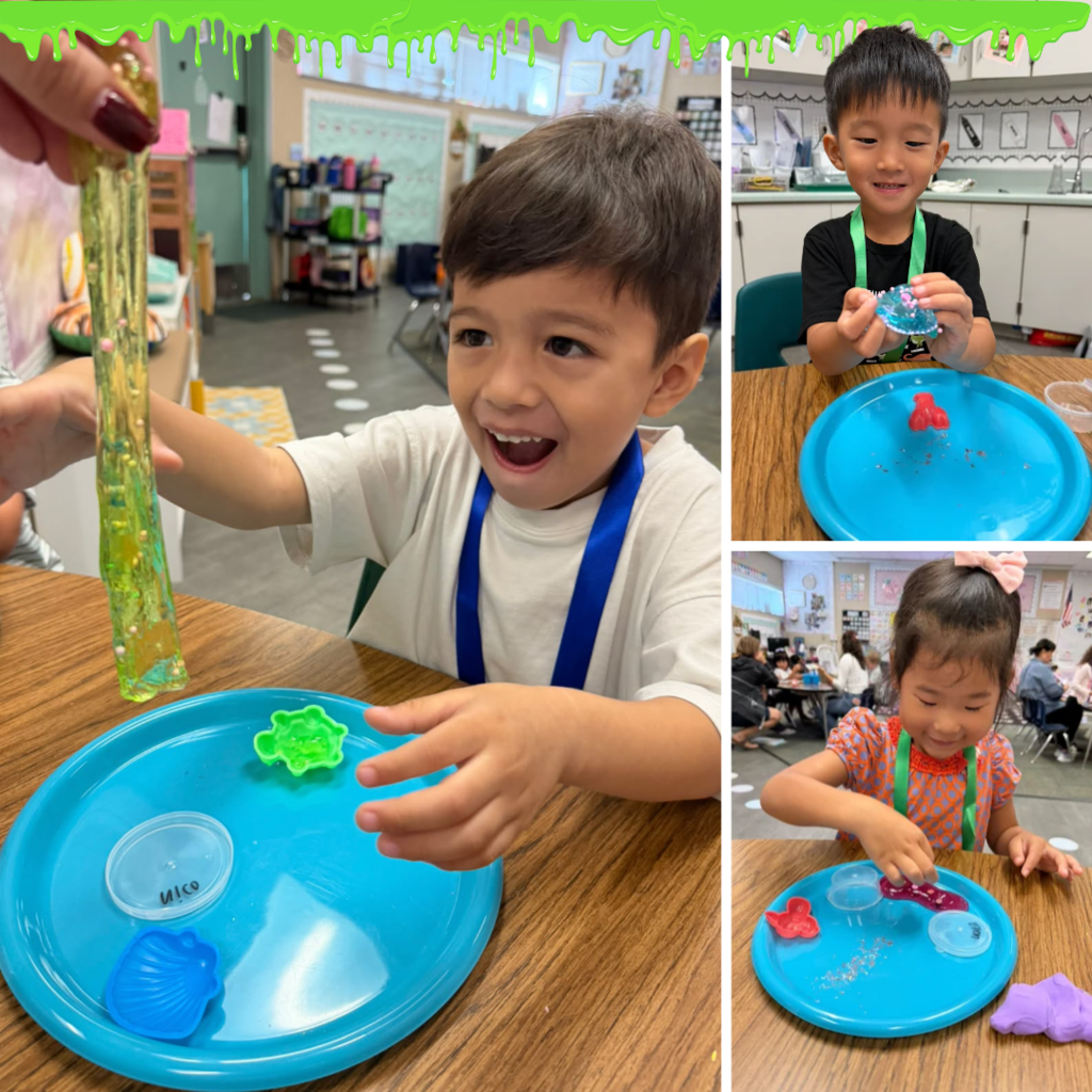 no text: images of students with slime