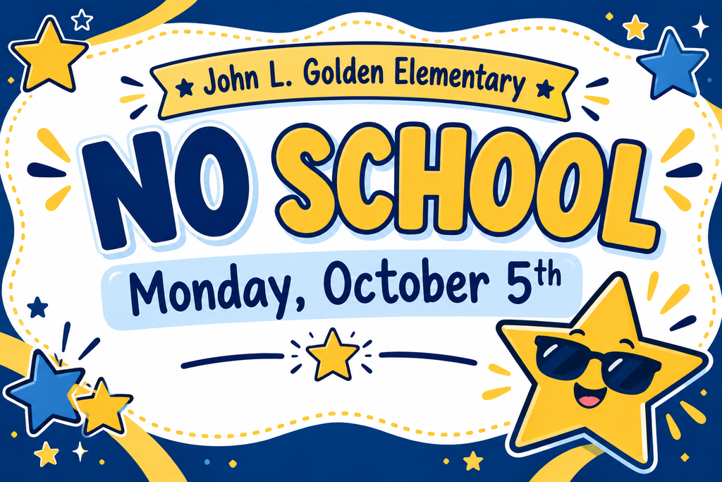 No School Monday, October 5th