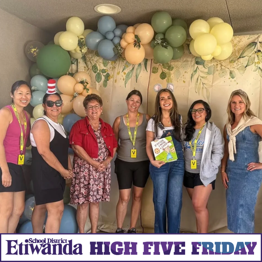 Text: High Five Friday Images: 7 smiling females