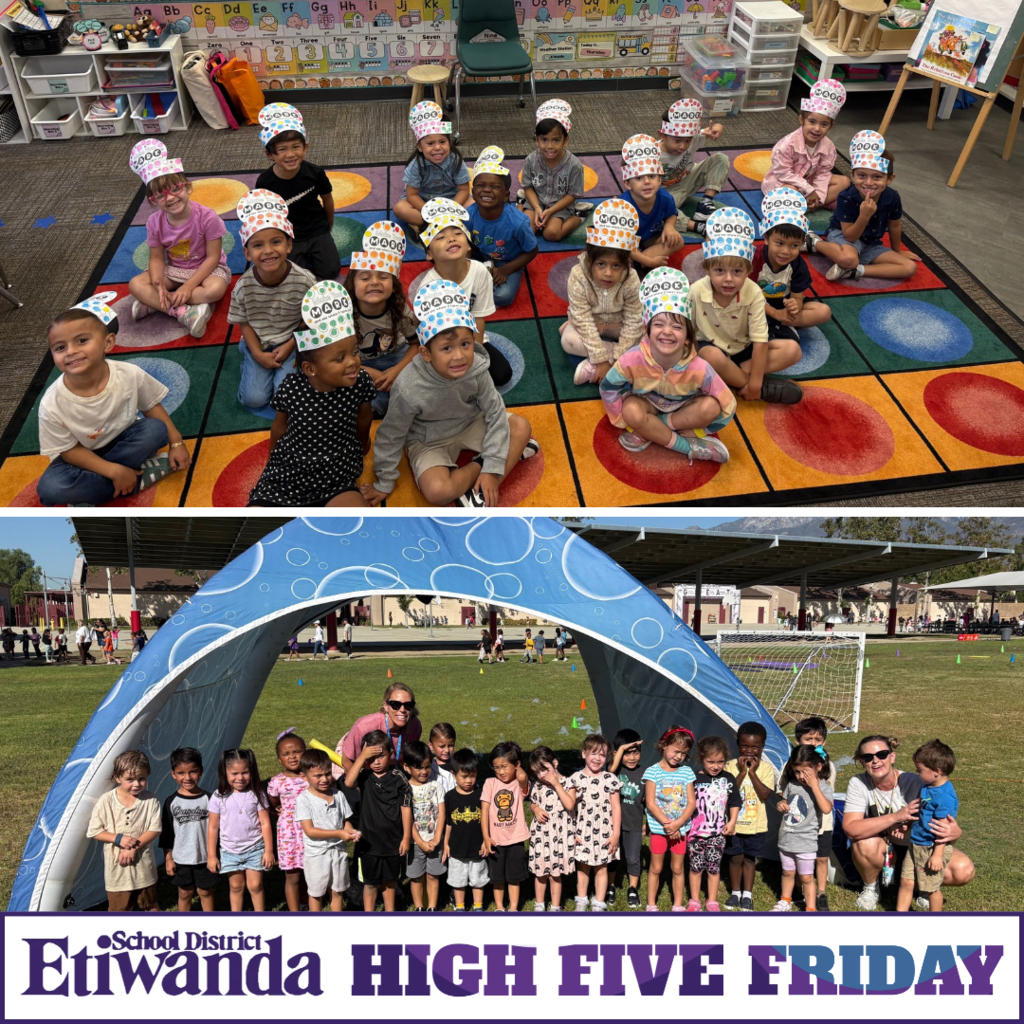 TExt: High Five Friday Images students smiling