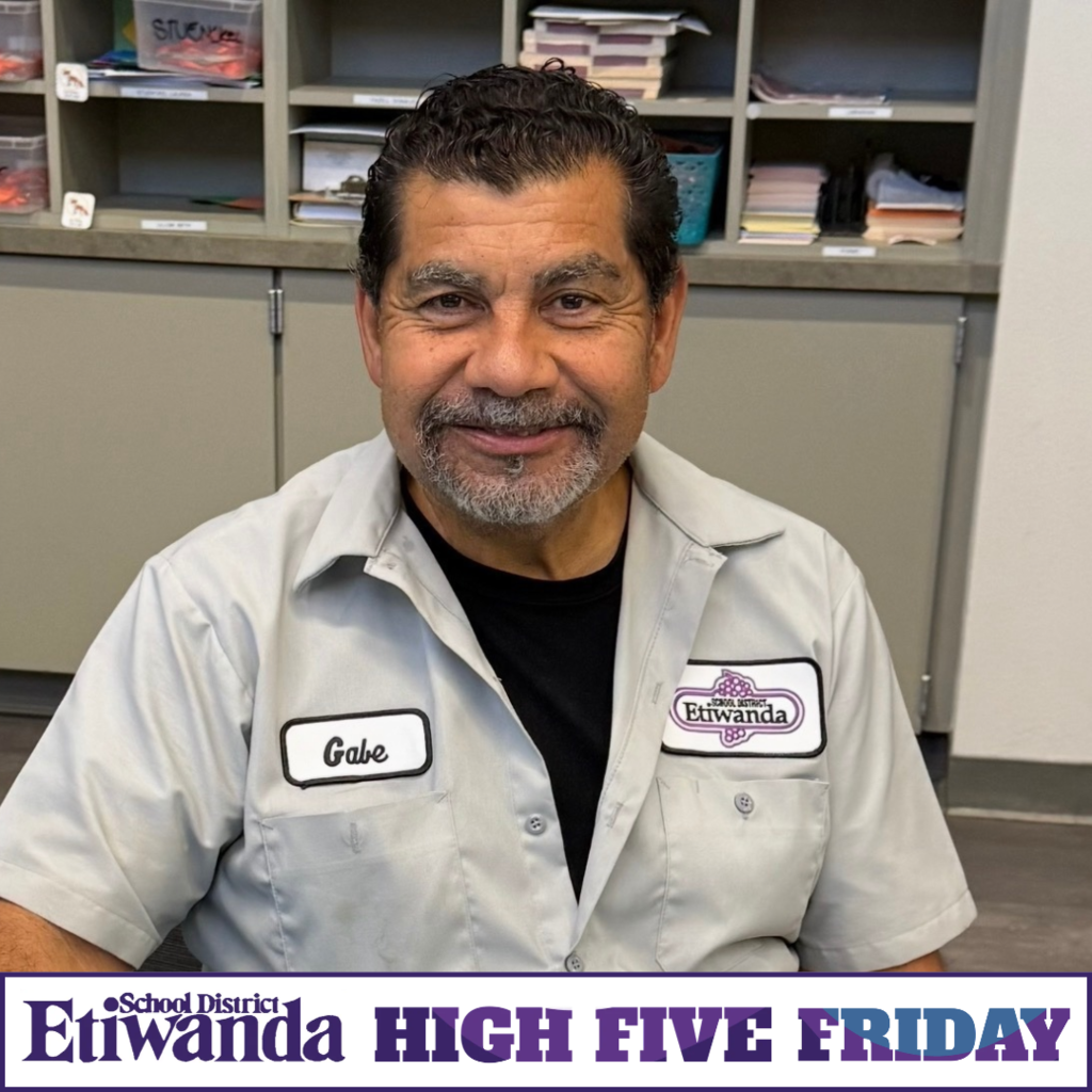 Text: High Five Friday Image: smiling man