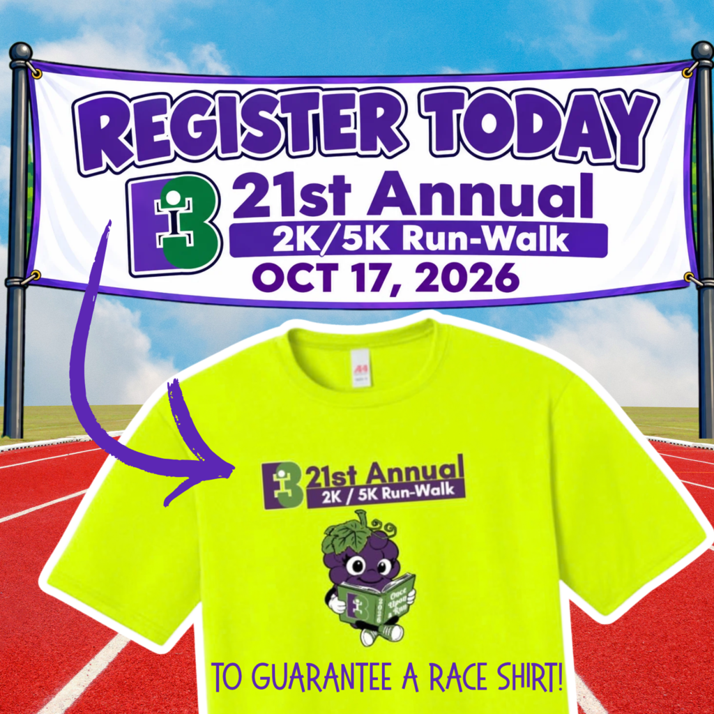 Text: Register Today 21st Annual 2k/5k to guarantee a race shirt Image: green shirt with logo