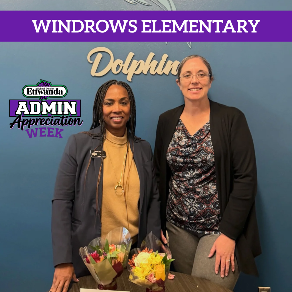 Text: Windrows Elementary, Etiwanda, Admin week