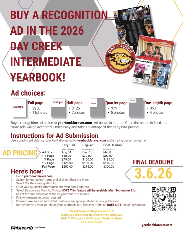 Yearbook ads for 8th graders