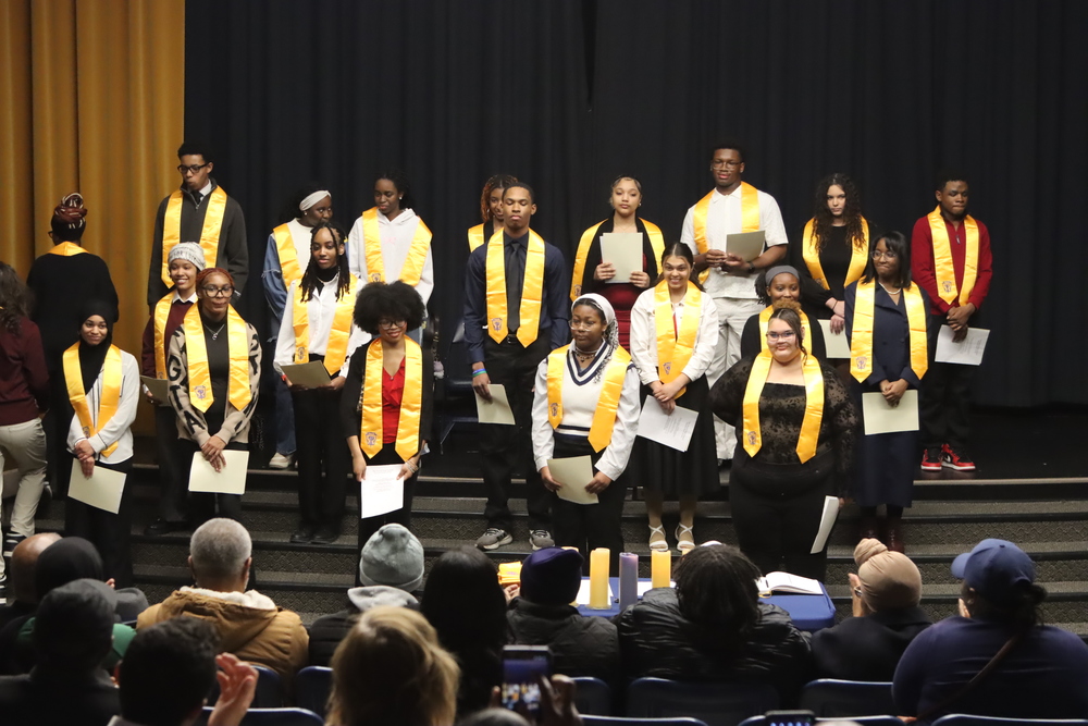 Newly inducted National Honor Society Members