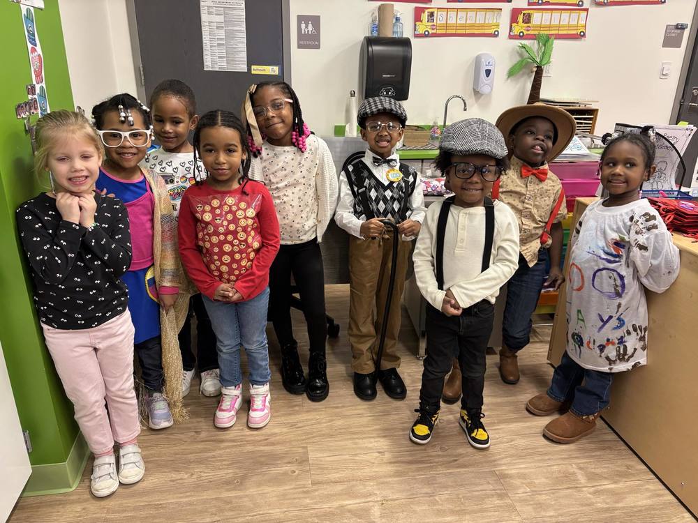 ELV Students dressed up for 100th Day Celebration