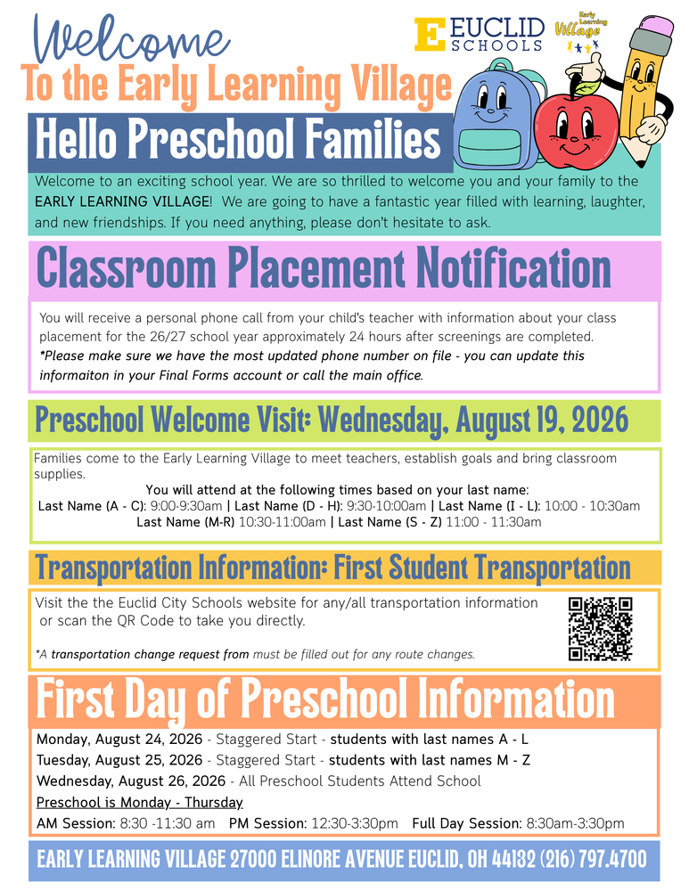 Preschool WelcomeBack