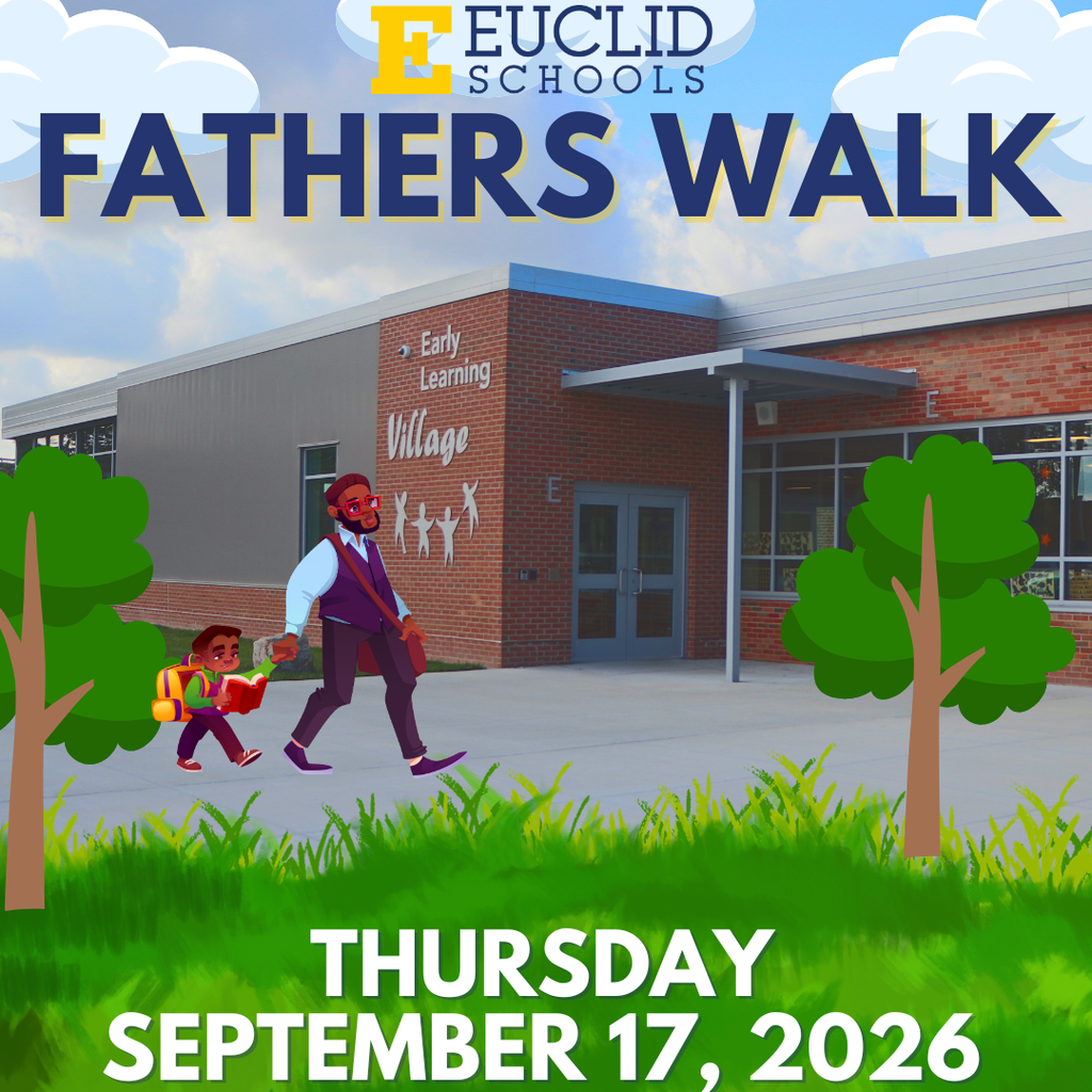 An illustration shows a man and child walking near a building. The text reads "Fathers Walk Thursday September 17, 2026."