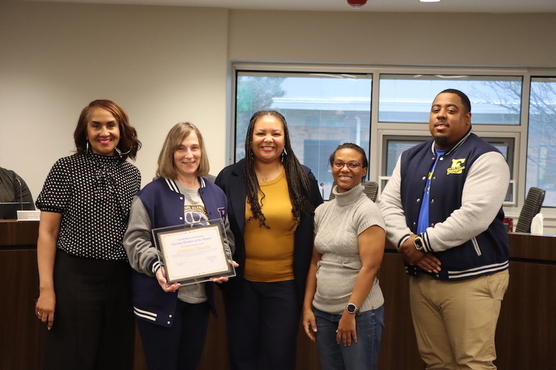 Florence Massella posing with certificates alongside Karen Brown, Gabrielle Kelly, Cherree Mason and  Mario Snowden.