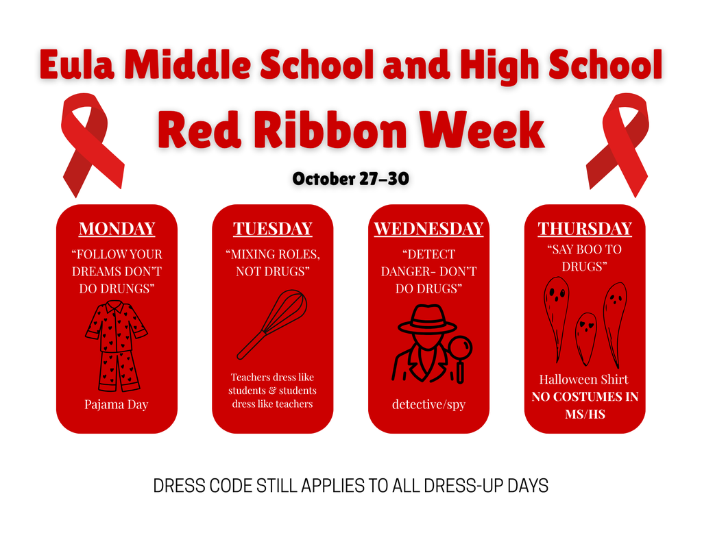 Eula Middle School and High School Red Ribbon Week
