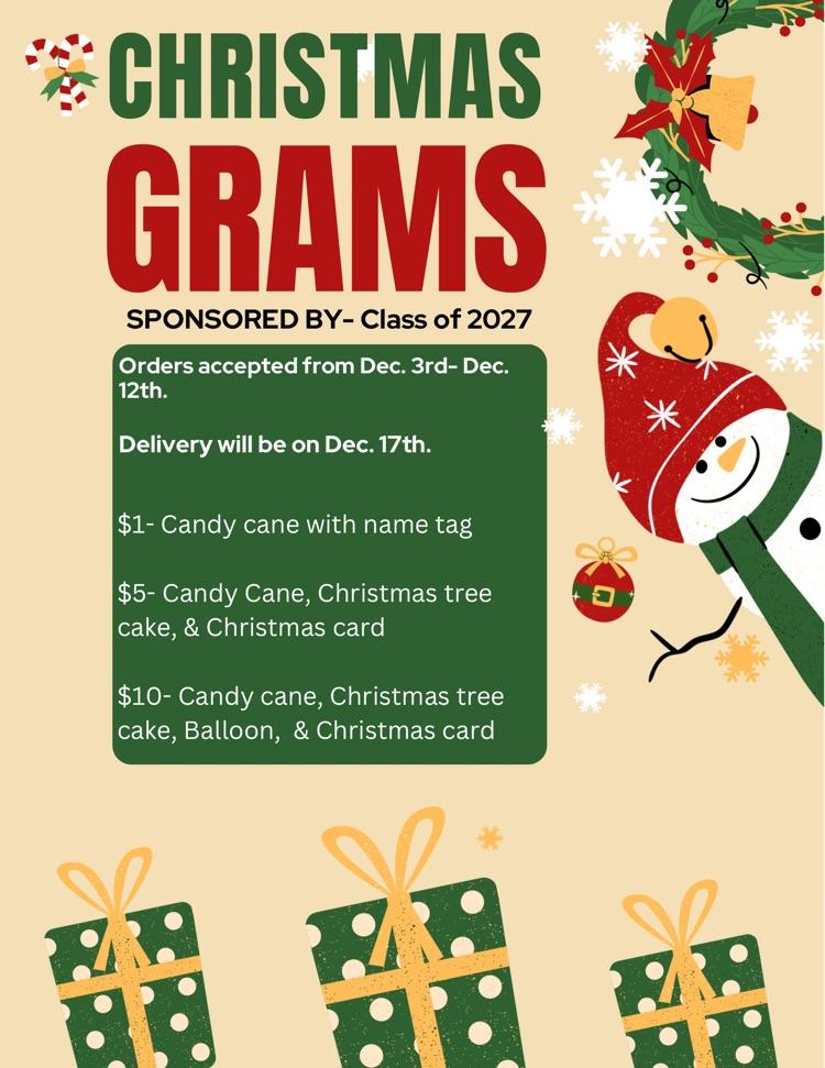 Christmas Gram Order Options
