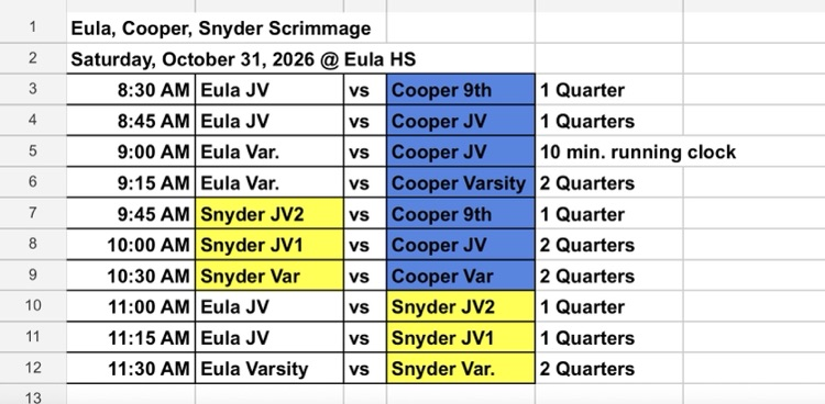 10/31 Scrimmage