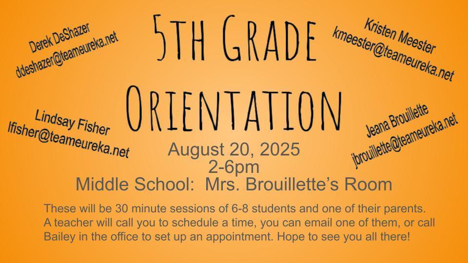 5th Grade Orientation