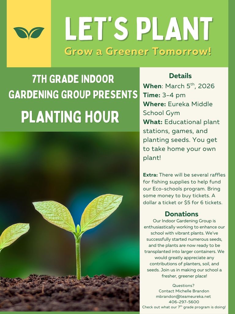 7th Grade Indoor Gardening Group Presents: Planting Hour