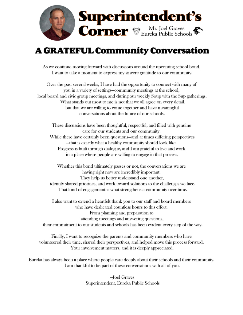 superintendent corner