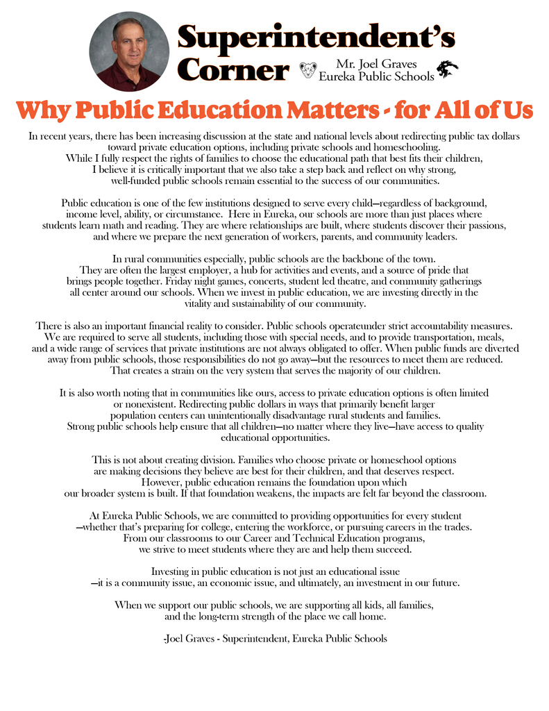 superintendent corner